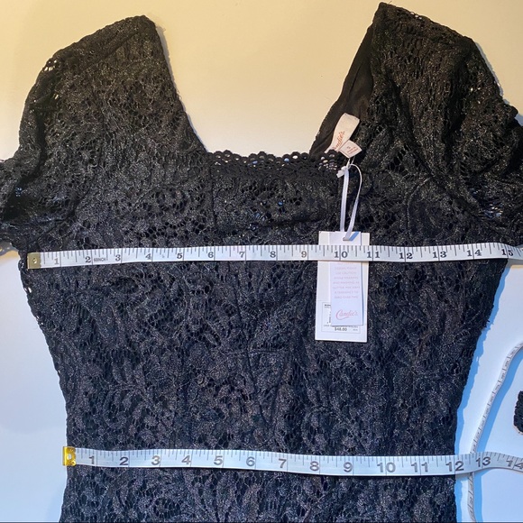 NWT CANDIES Lace Column Shift Dress w/ Long Sleeve - Picture 7 of 7